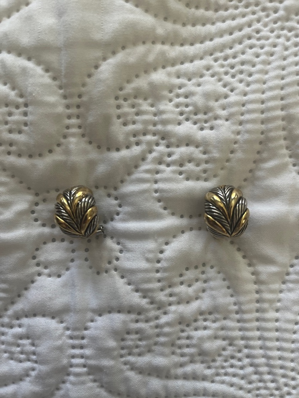 Pierced faux earrings